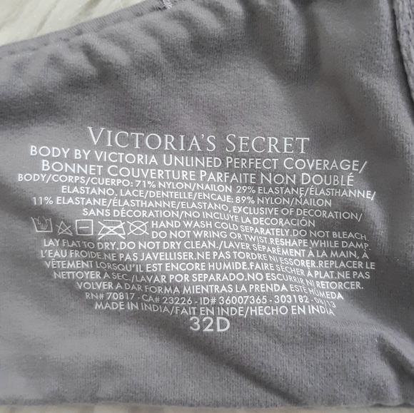 VS Unlined Perfect Coverage Bra 32D - Picture 5 of 5